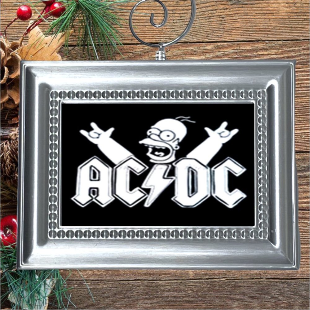AC/DC Rock Band Homer Simpson Christmas Tree Ornament